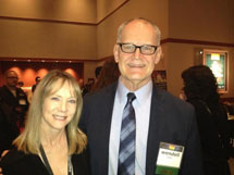 Deborah with keynote speaker Wendell Potter, former head of communications and chief corporate spokesperson at CIGNA